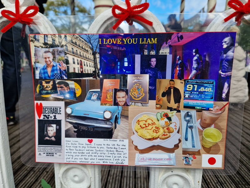 Tributes to Liam Payne at the bandstand in West Park, Wolverhampton