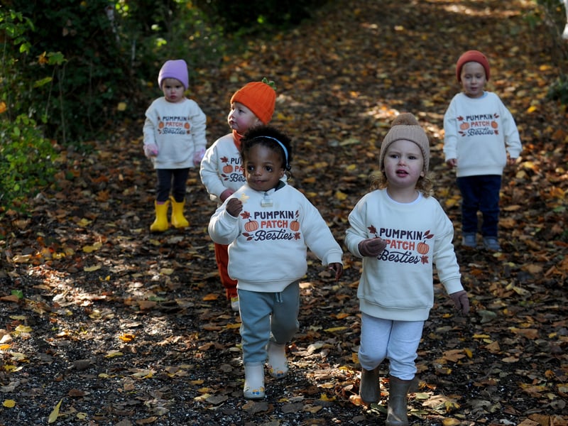 Youngsters adorning adorable matching jumpers 