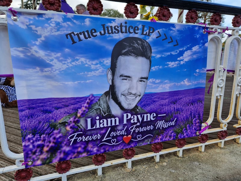 Tributes to Liam Payne at the bandstand in West Park, Wolverhampton
