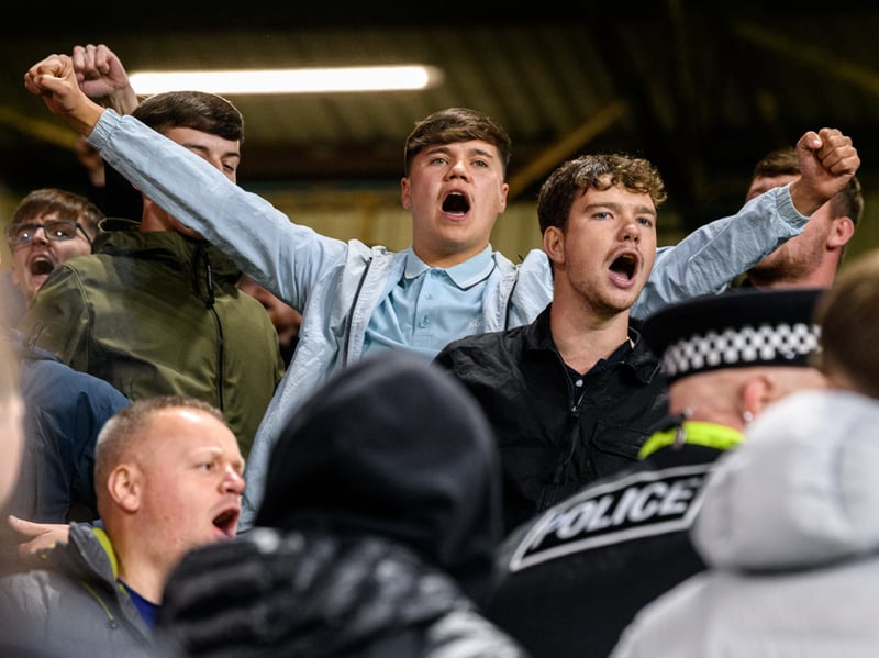 Burnley fans inside Turf Moor for the Championship fixture against Wolves. Photo: Kelvin Lister-Stuttard