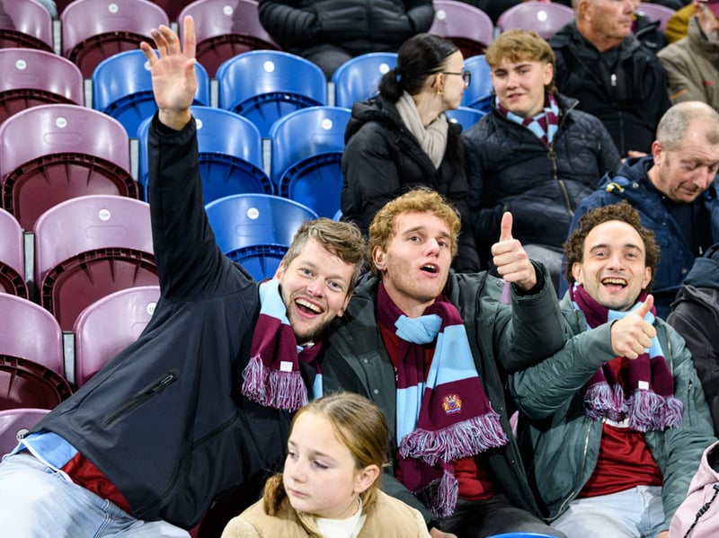 Burnley fans inside Turf Moor for the Championship fixture against Wolves. Photo: Kelvin Lister-Stuttard