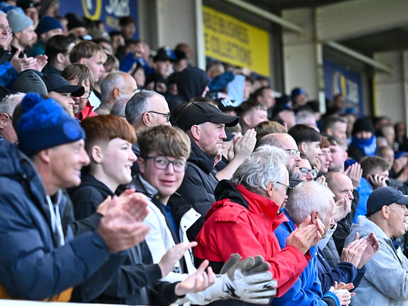 Hartlepool United fans got behind their side in Saturday's FA Cup fourth qualifying round defeat against Marine (photo Chris Fryatt)