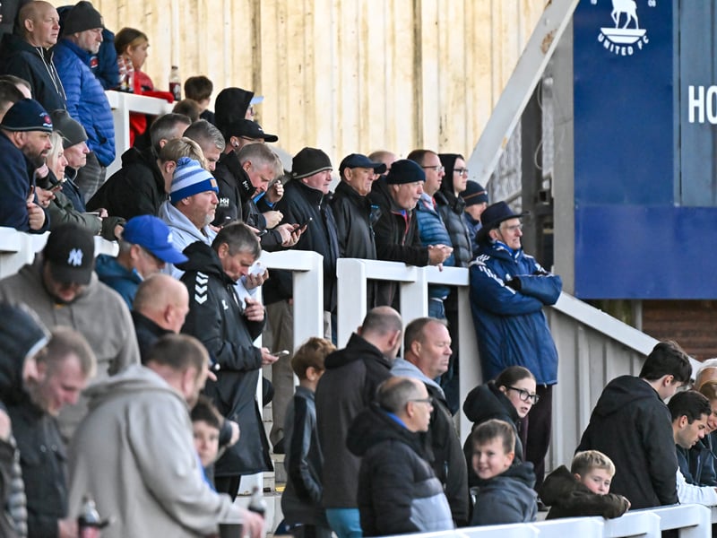 Hartlepool United fans got behind their side in Saturday's FA Cup fourth qualifying round defeat against Marine (photo Chris Fryatt)