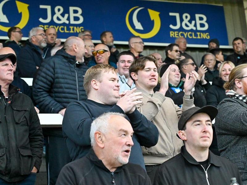 Hartlepool United fans got behind their side in Saturday's FA Cup fourth qualifying round defeat against Marine (photo Chris Fryatt)
