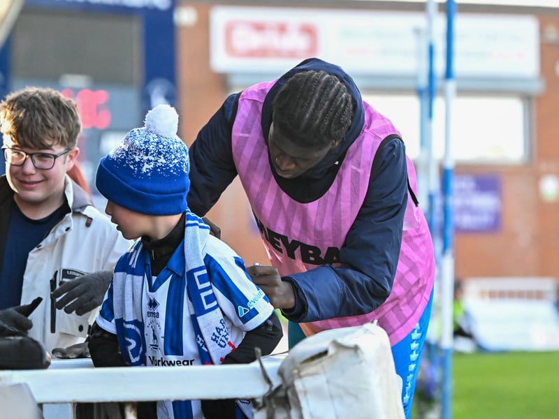 Hartlepool United fans got behind their side in Saturday's FA Cup fourth qualifying round defeat against Marine (photo Chris Fryatt)