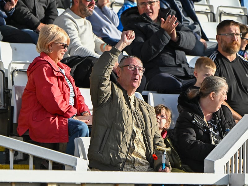 Hartlepool United fans got behind their side in Saturday's FA Cup fourth qualifying round defeat against Marine (photo Chris Fryatt)