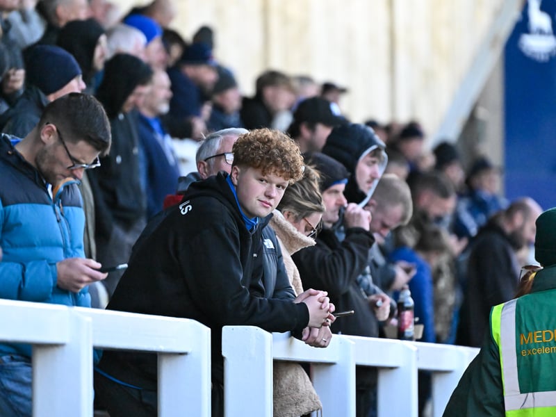 Hartlepool United fans got behind their side in Saturday's FA Cup fourth qualifying round defeat against Marine (photo Chris Fryatt)