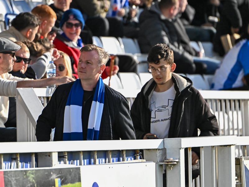 Hartlepool United fans got behind their side in Saturday's FA Cup fourth qualifying round defeat against Marine (photo Chris Fryatt)