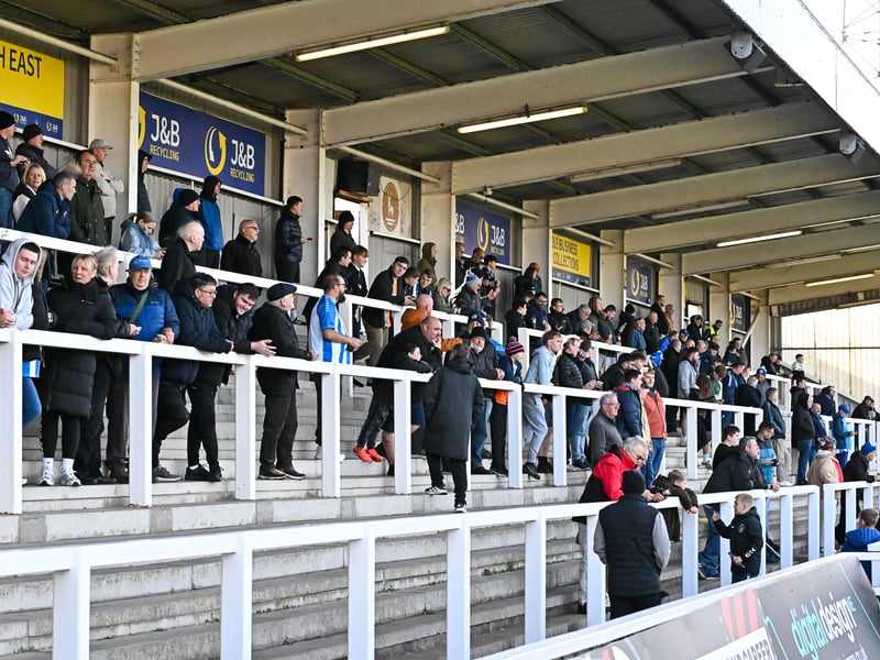 Hartlepool United fans got behind their side in Saturday's FA Cup fourth qualifying round defeat against Marine (photo Chris Fryatt)