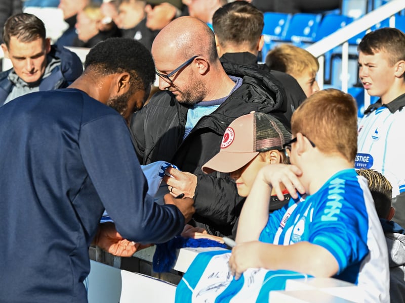 Hartlepool United fans got behind their side in Saturday's FA Cup fourth qualifying round defeat against Marine (photo Chris Fryatt)