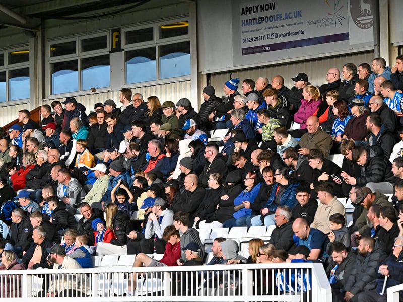 Hartlepool United fans got behind their side in Saturday's FA Cup fourth qualifying round defeat against Marine (photo Chris Fryatt)