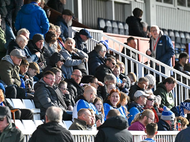 Hartlepool United fans got behind their side in Saturday's FA Cup fourth qualifying round defeat against Marine (photo Chris Fryatt)