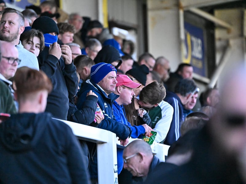 Hartlepool United fans got behind their side in Saturday's FA Cup fourth qualifying round defeat against Marine (photo Chris Fryatt)
