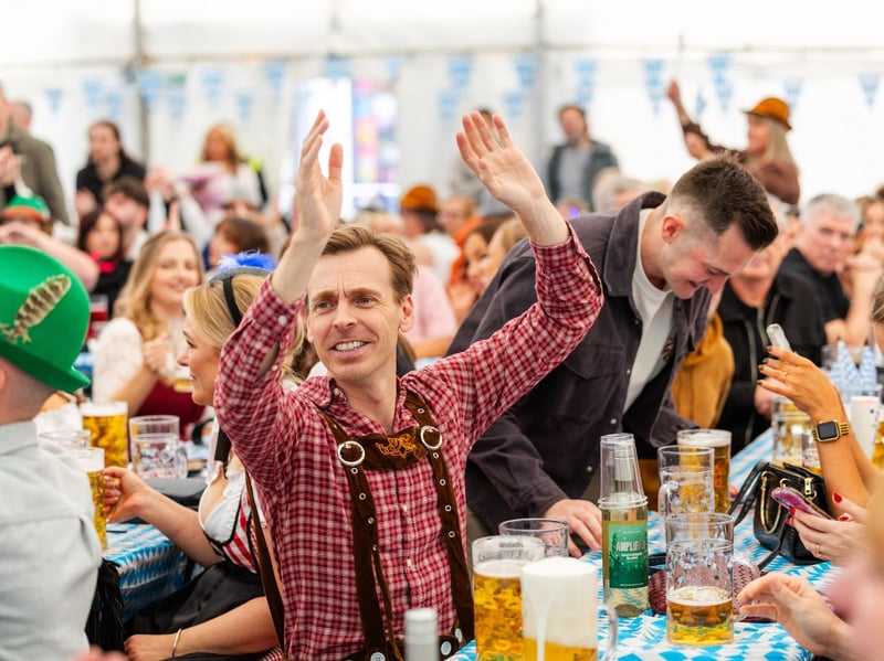 Revellers enjoy the music