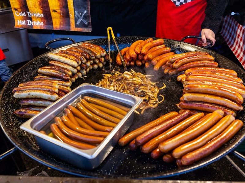 There was an array of bratwurst bangers to enjoy 