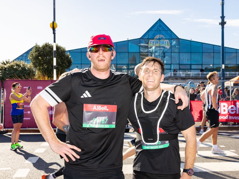 Runners at the finish line