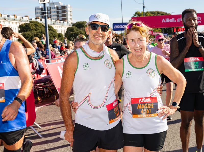 Runners at the finish line
