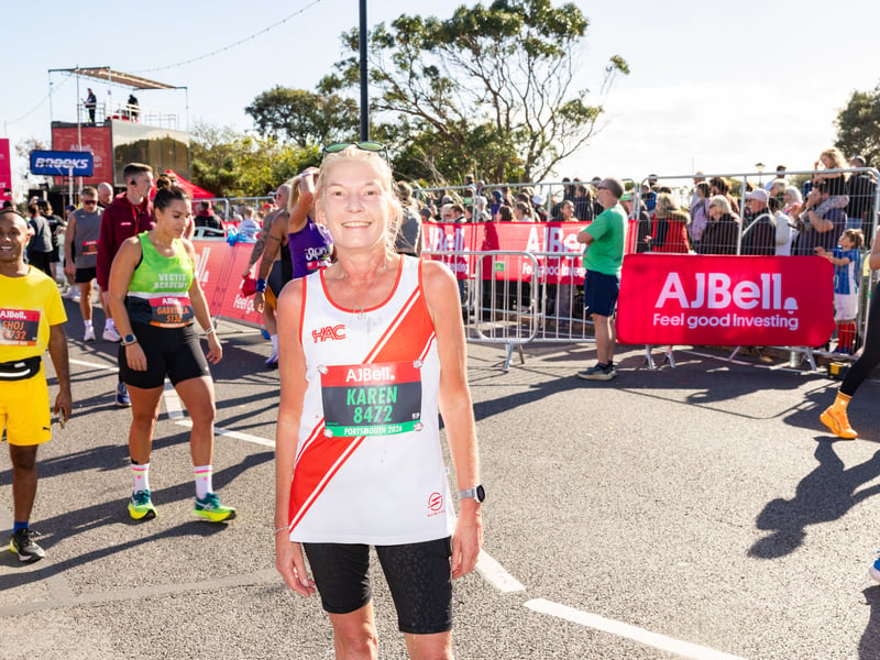Runners at the finish line