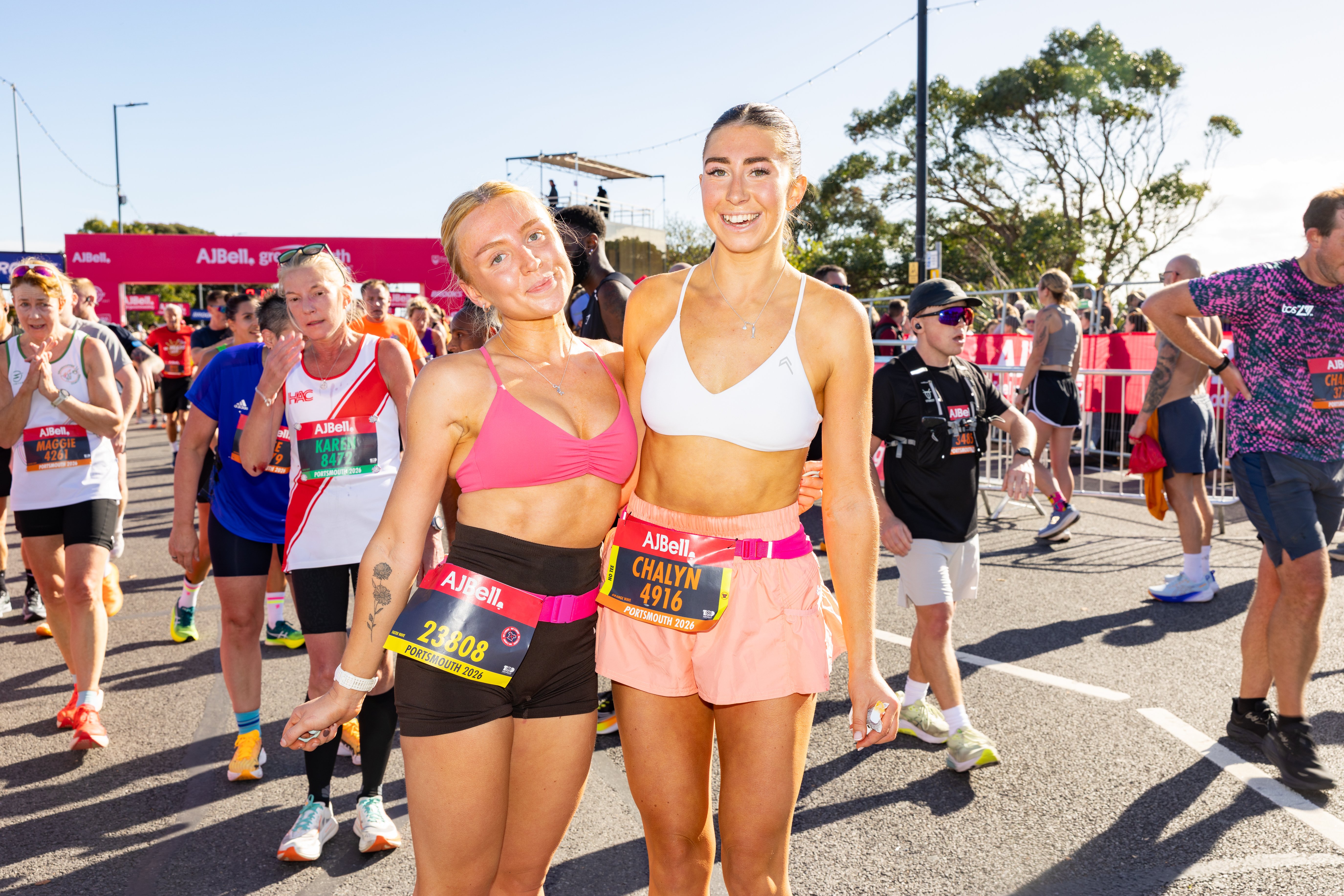 Runners at the finish line