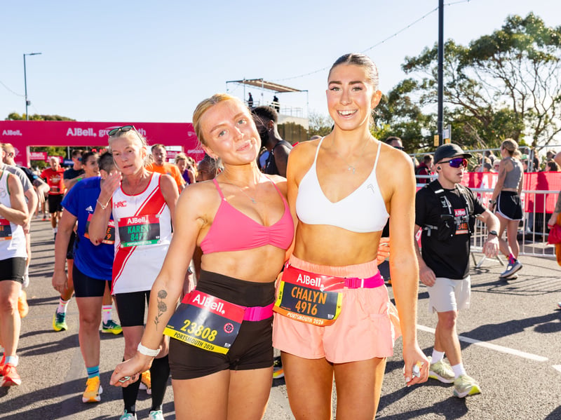 Runners at the finish line