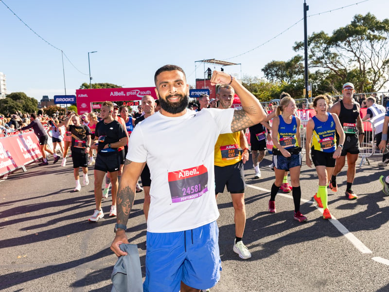 Runners at the finish line