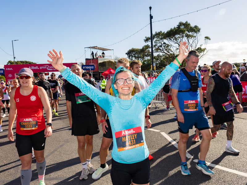 Runners at the finish line