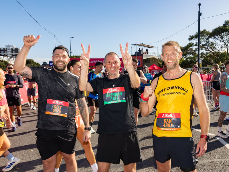 Runners at the finish line