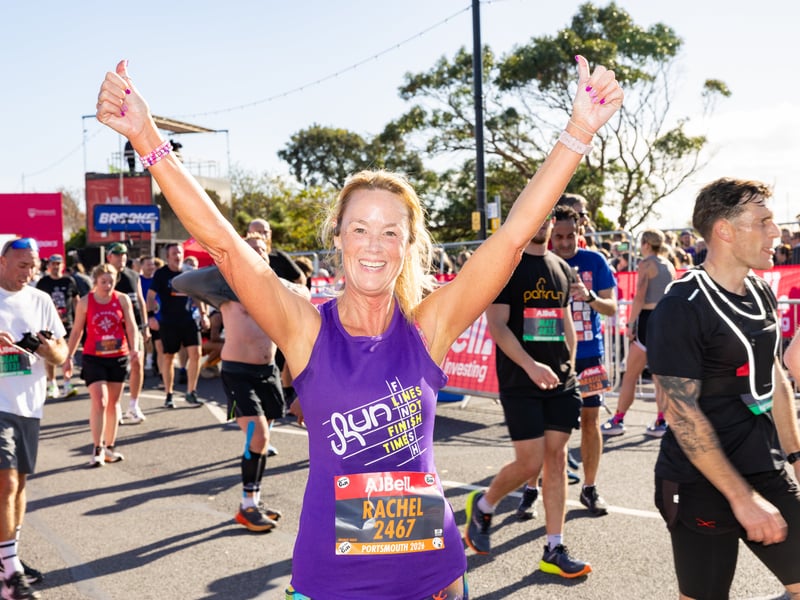 Runners at the finish line