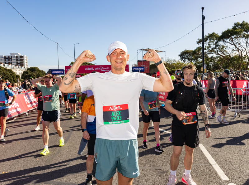 Runners at the finish line