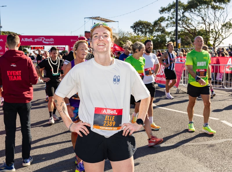 Runners at the finish line