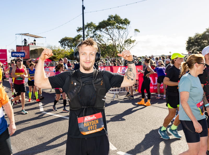 Runners at the finish line