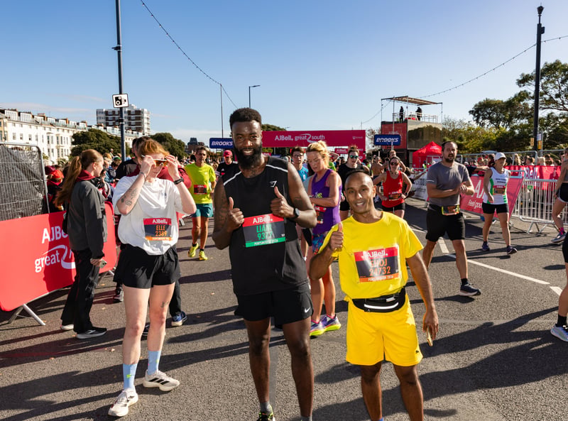 Runners at the finish line