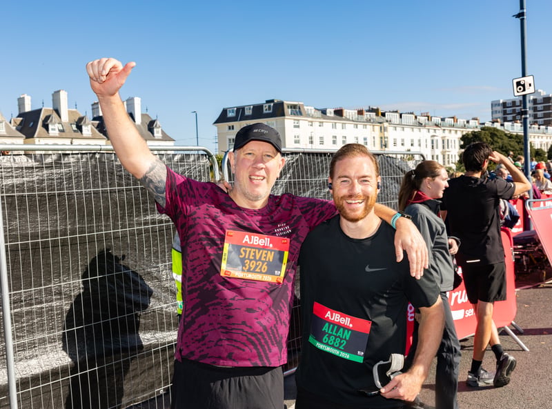 Runners at the finish line