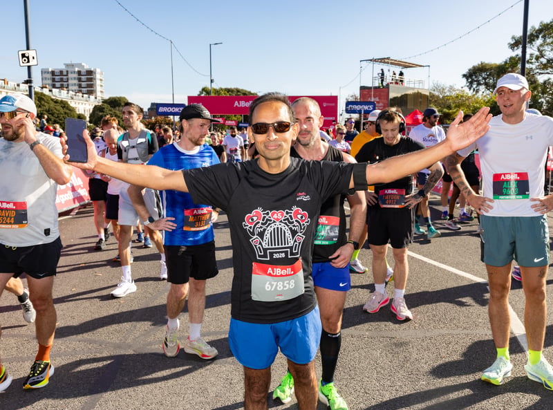 Runners at the finish line