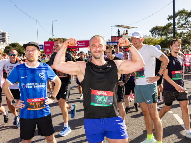 Runners at the finish line