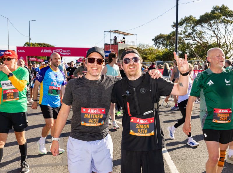 Runners at the finish line