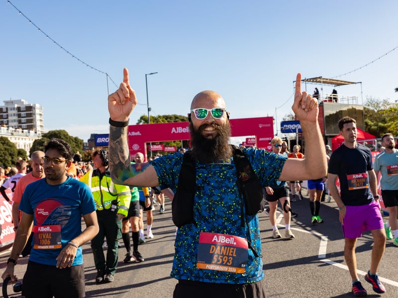 Runners at the finish line