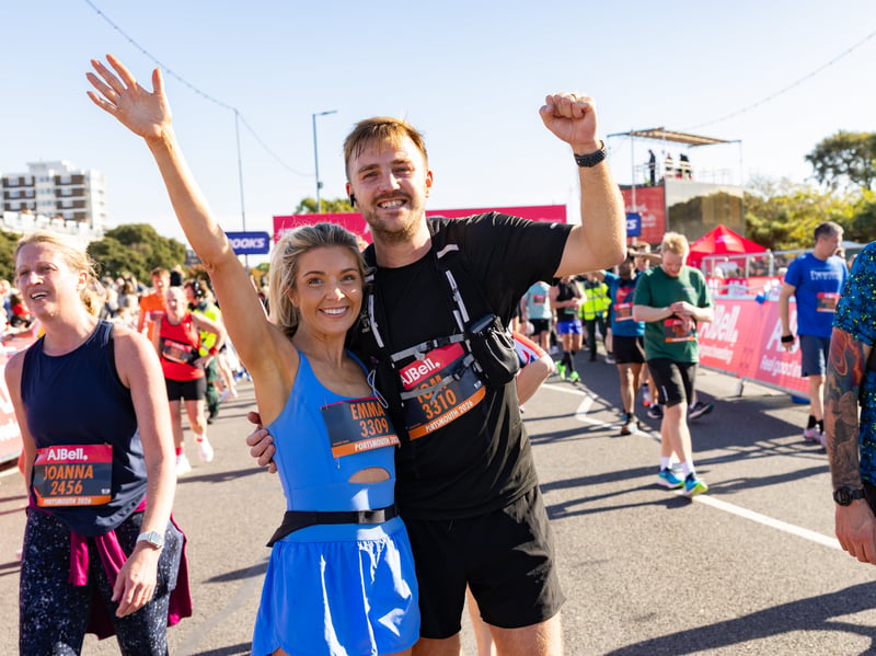 Runners at the finish line