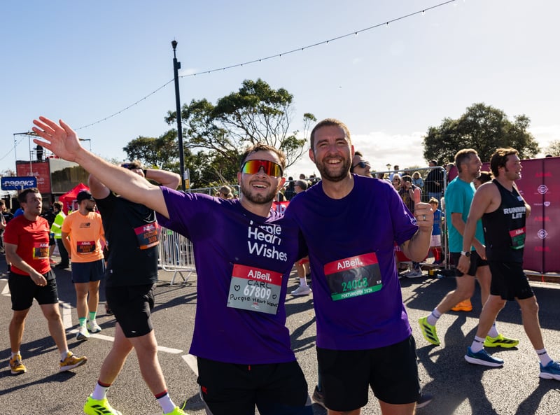 Runners at the finish line