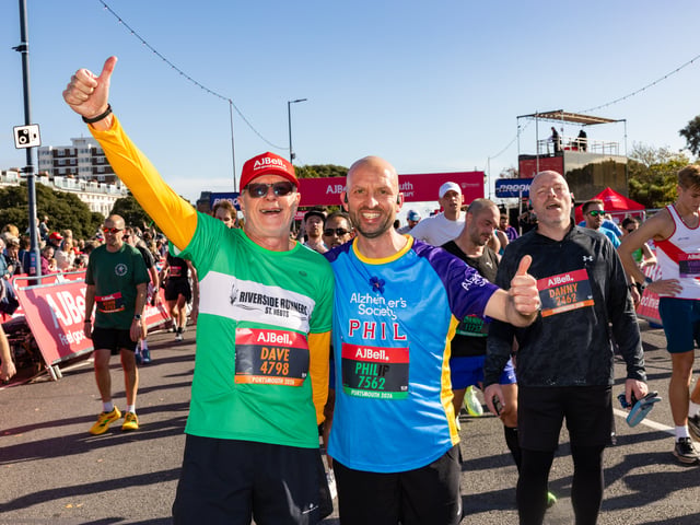 Runners at the finish line