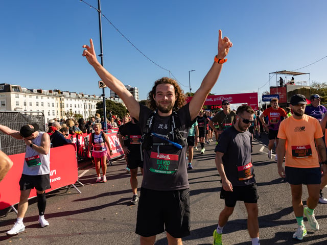 Runners at the finish line