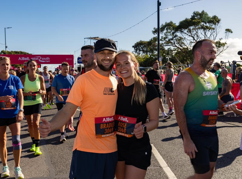 Runners at the finish line