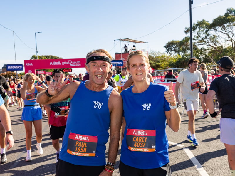 Runners at the finish line