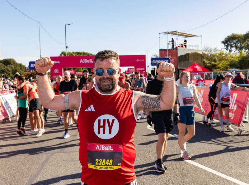 Runners at the finish line