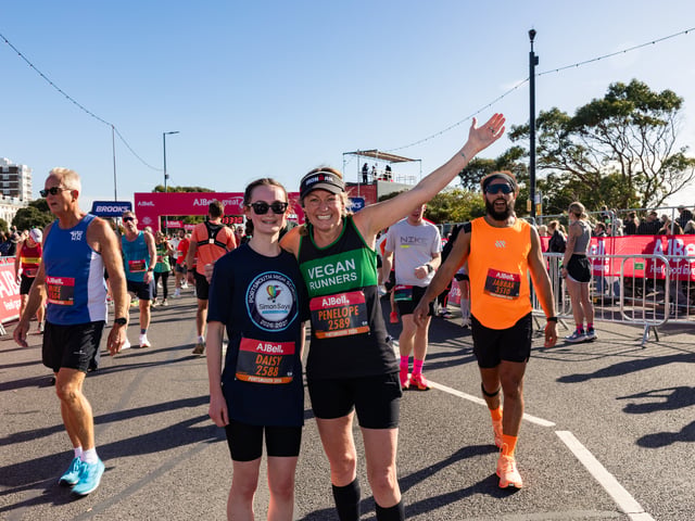 Runners at the finish line