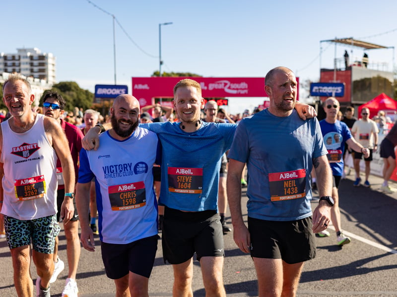 Runners at the finish line