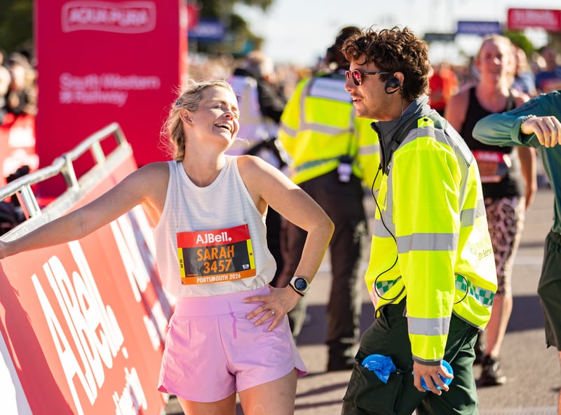 Runners at the finish line