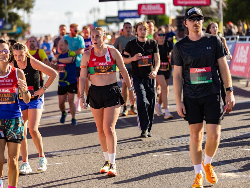 Runners at the finish line