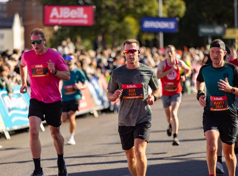Runners at the finish line