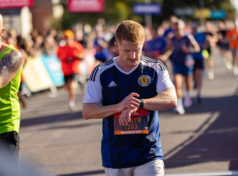Runners at the finish line